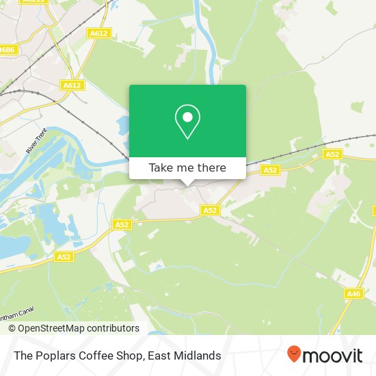 The Poplars Coffee Shop map