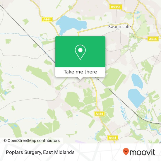 Poplars Surgery map