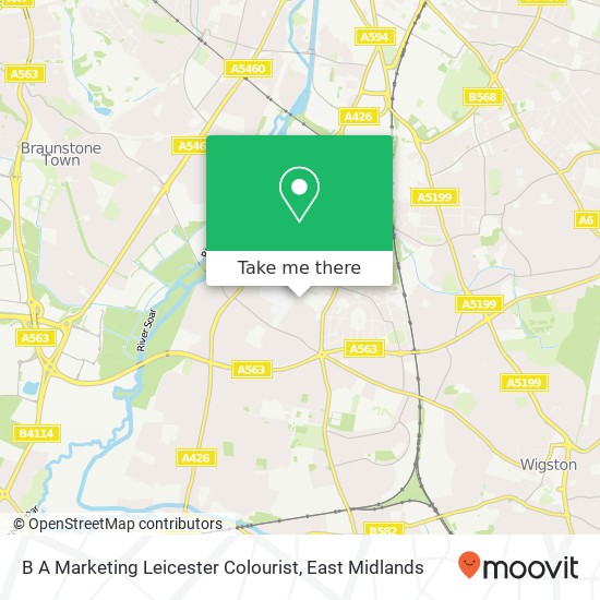 B A Marketing Leicester Colourist map