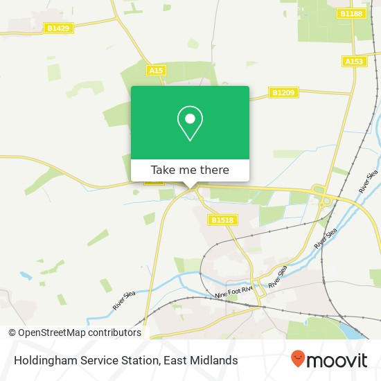 Holdingham Service Station map