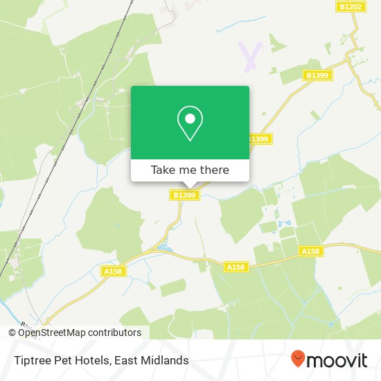 Tiptree Pet Hotels map