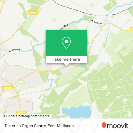 Dukeries Organ Centre map