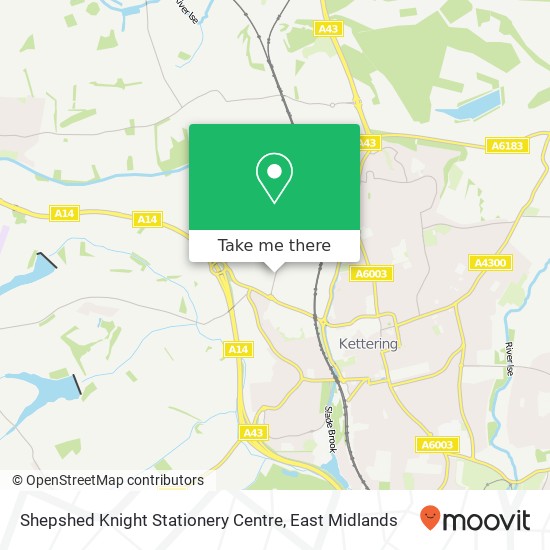 Shepshed Knight Stationery Centre map