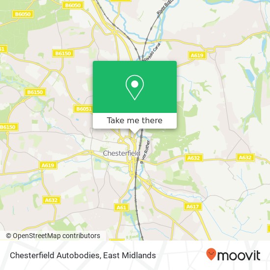 Chesterfield Autobodies map