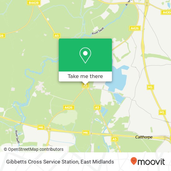 Gibbetts Cross Service Station map