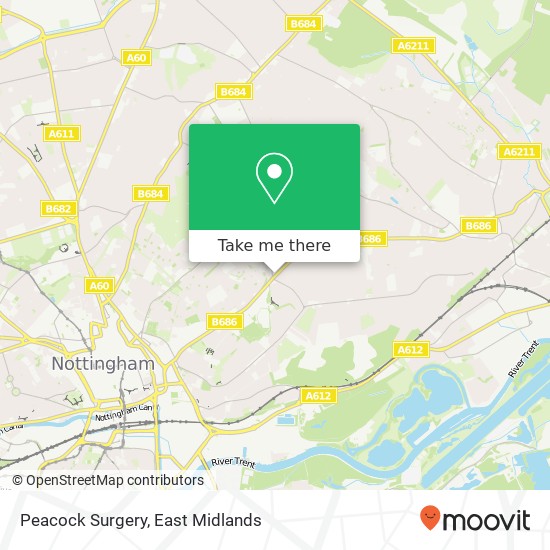 Peacock Surgery map