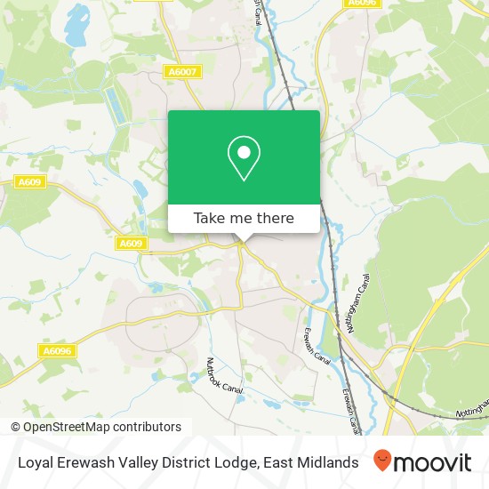 Loyal Erewash Valley District Lodge map