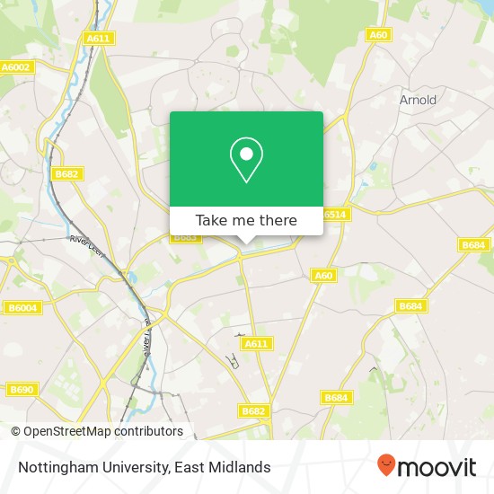 Nottingham University map