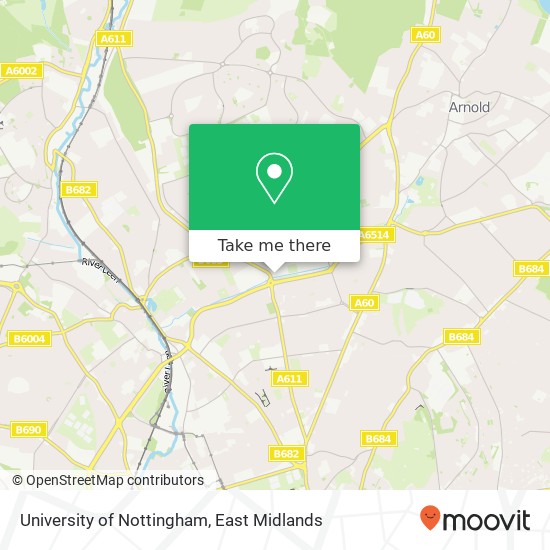 University of Nottingham map