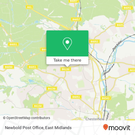 Newbold Post Office map