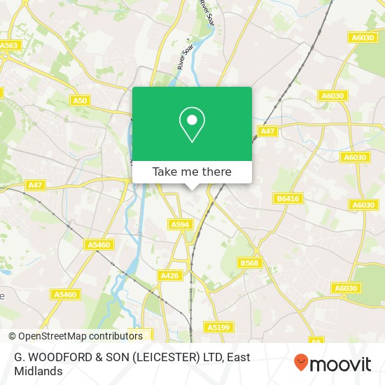 G. WOODFORD & SON (LEICESTER) LTD map