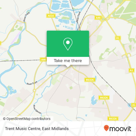 Trent Music Centre map