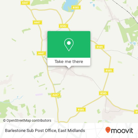 Barlestone Sub Post Office map