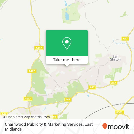Charnwood Publicity & Marketing Services map