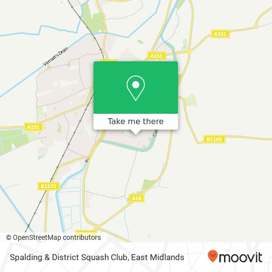 Spalding & District Squash Club map