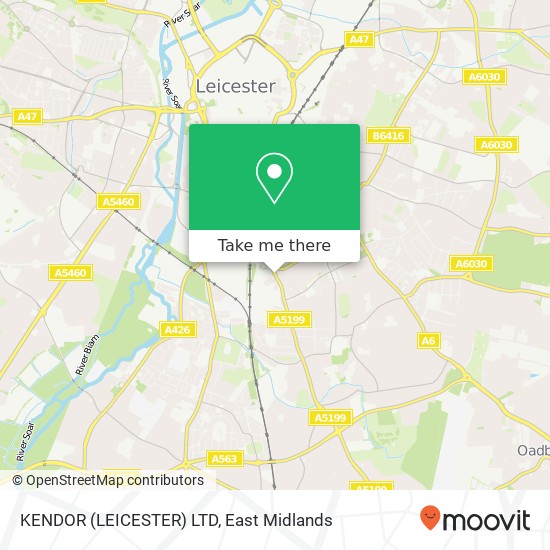 KENDOR (LEICESTER) LTD map