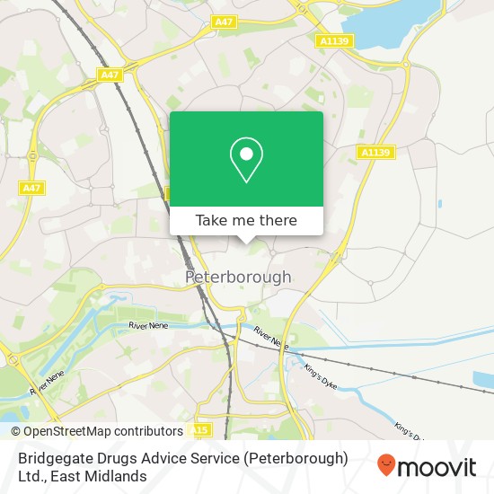 Bridgegate Drugs Advice Service (Peterborough) Ltd. map