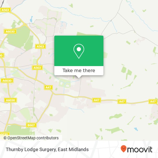 Thurnby Lodge Surgery map