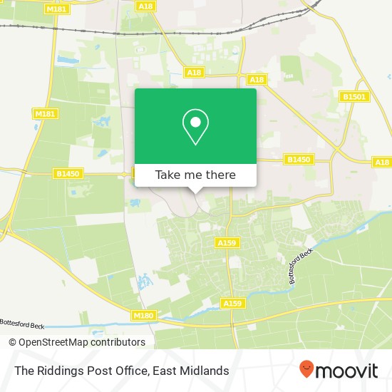 The Riddings Post Office map