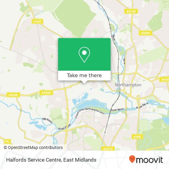 Halfords Service Centre map