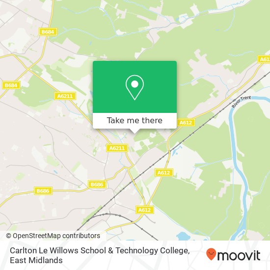 Carlton Le Willows School & Technology College map