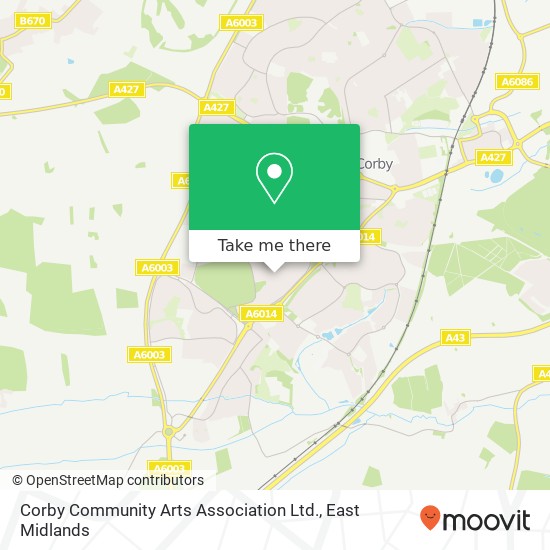 Corby Community Arts Association Ltd. map