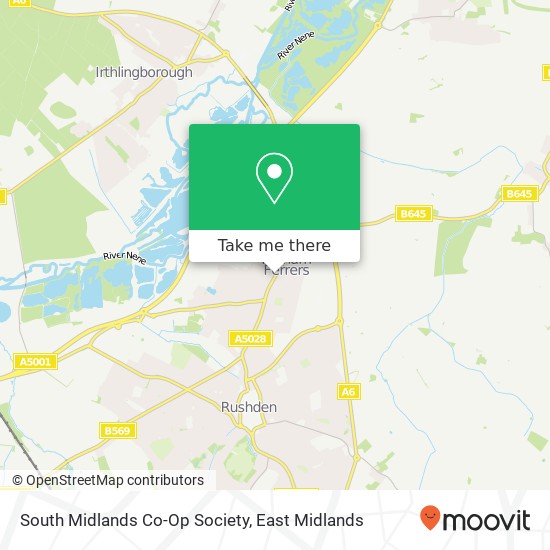 South Midlands Co-Op Society map