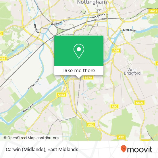 Carwin (Midlands) map