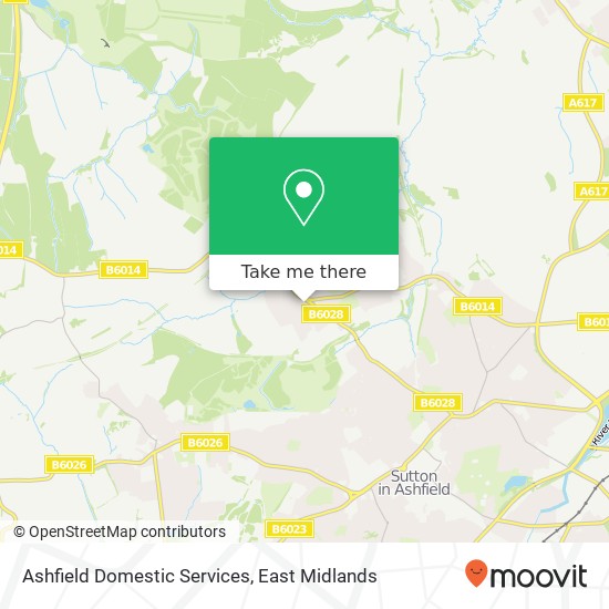 Ashfield Domestic Services map