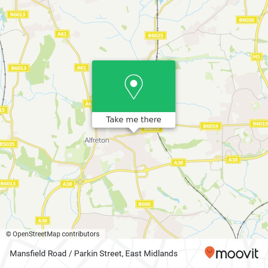 Mansfield Road / Parkin Street map