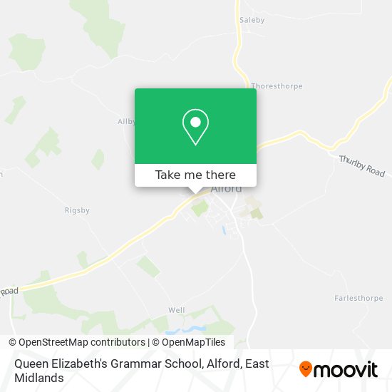 Queen Elizabeth's Grammar School, Alford map