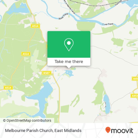 Melbourne Parish Church map