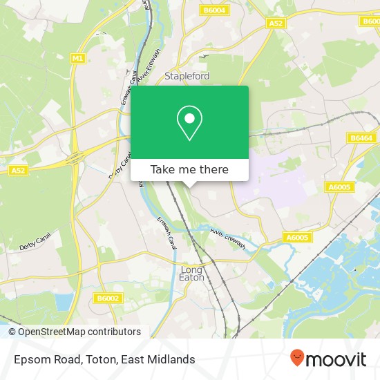 Epsom Road, Toton map