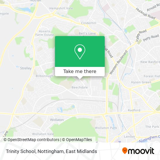 Trinity School, Nottingham map