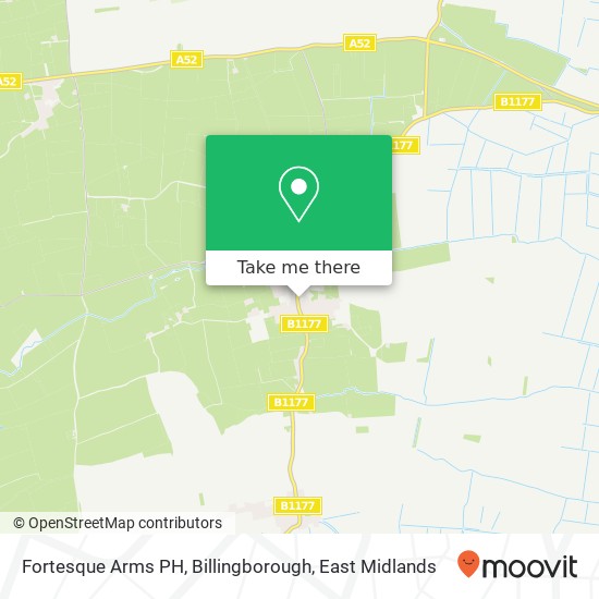 Fortesque Arms PH, Billingborough map