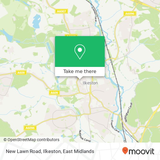 New Lawn Road, Ilkeston map