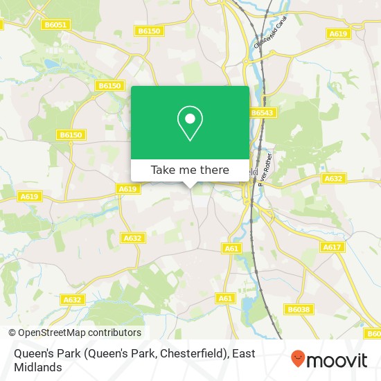 Queen's Park (Queen's Park, Chesterfield) map