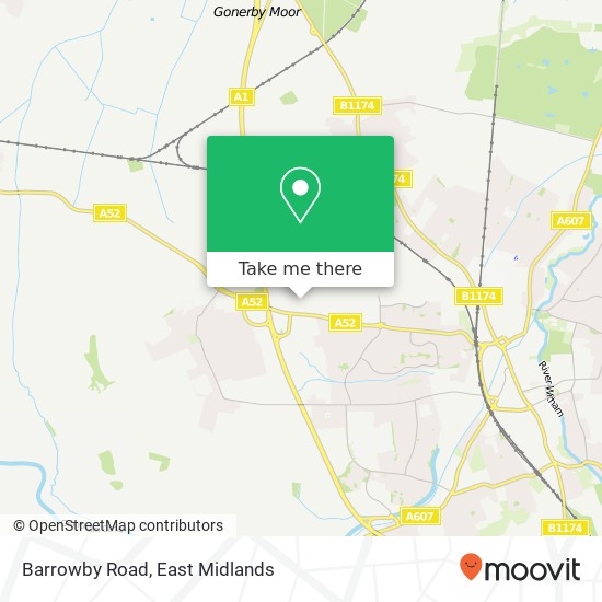 Barrowby Road map