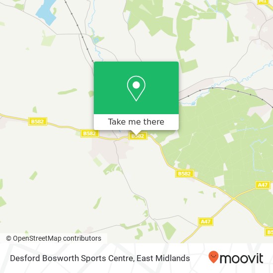 Desford Bosworth Sports Centre map
