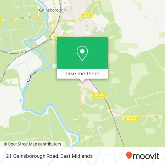 21 Gainsborough Road map