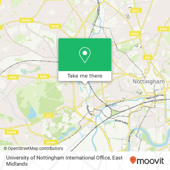 University of Nottingham International Office map