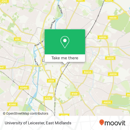 University of Leicester map