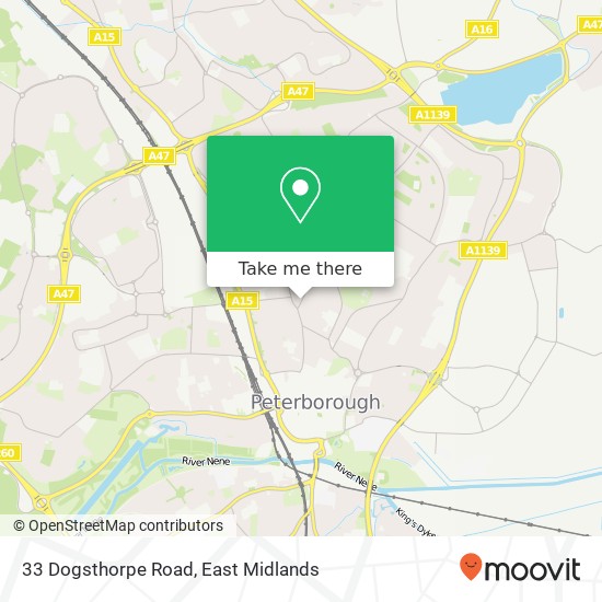 33 Dogsthorpe Road map