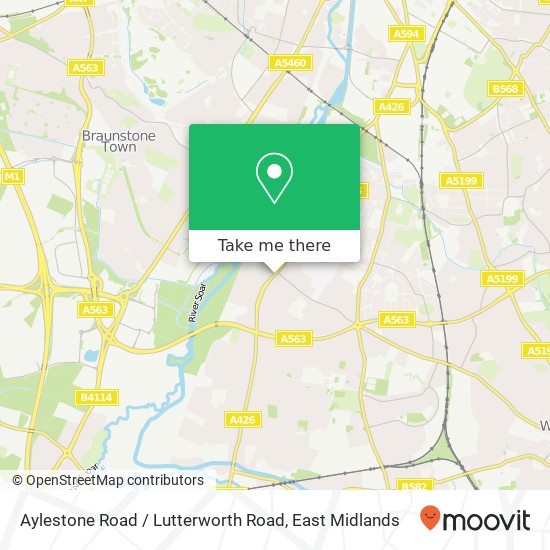 Aylestone Road / Lutterworth Road map
