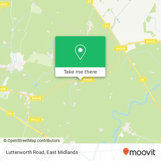 Lutterworth Road map