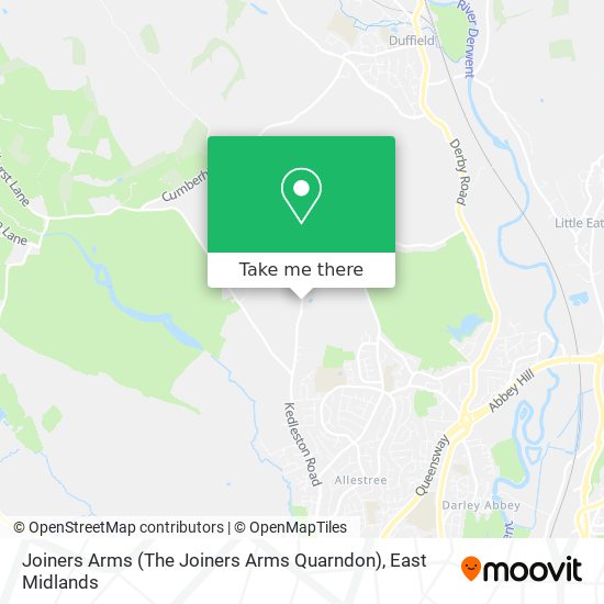 Joiners Arms (The Joiners Arms Quarndon) map