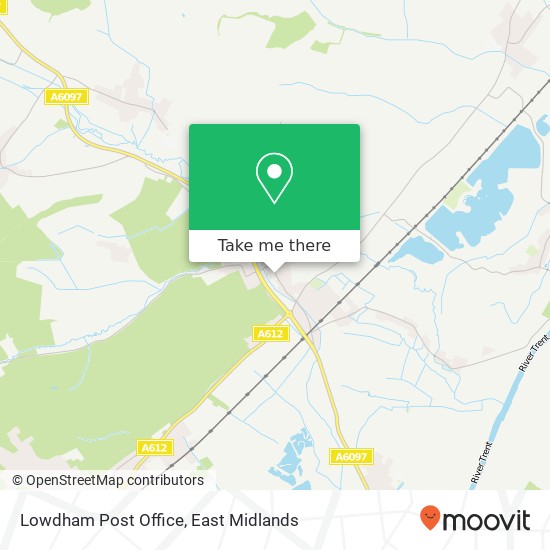 Lowdham Post Office map