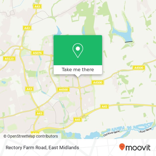 Rectory Farm Road map