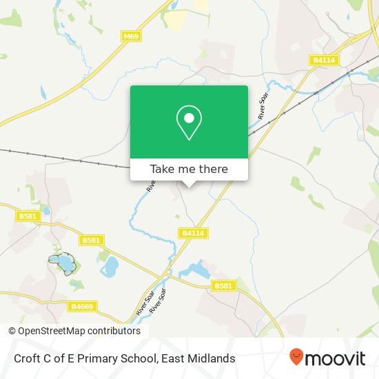 Croft C of E Primary School map