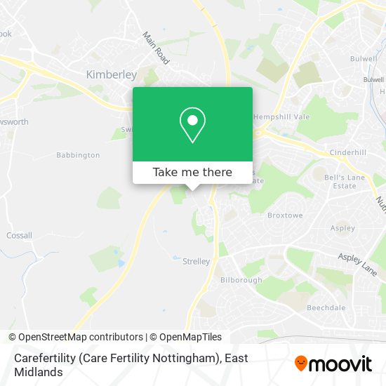 Carefertility (Care Fertility Nottingham) map
